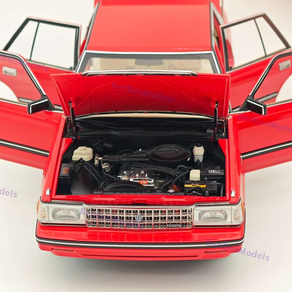 1/18 Toyota Crown Seventh Generation MS122 Red / Mi Interior Diecast Model