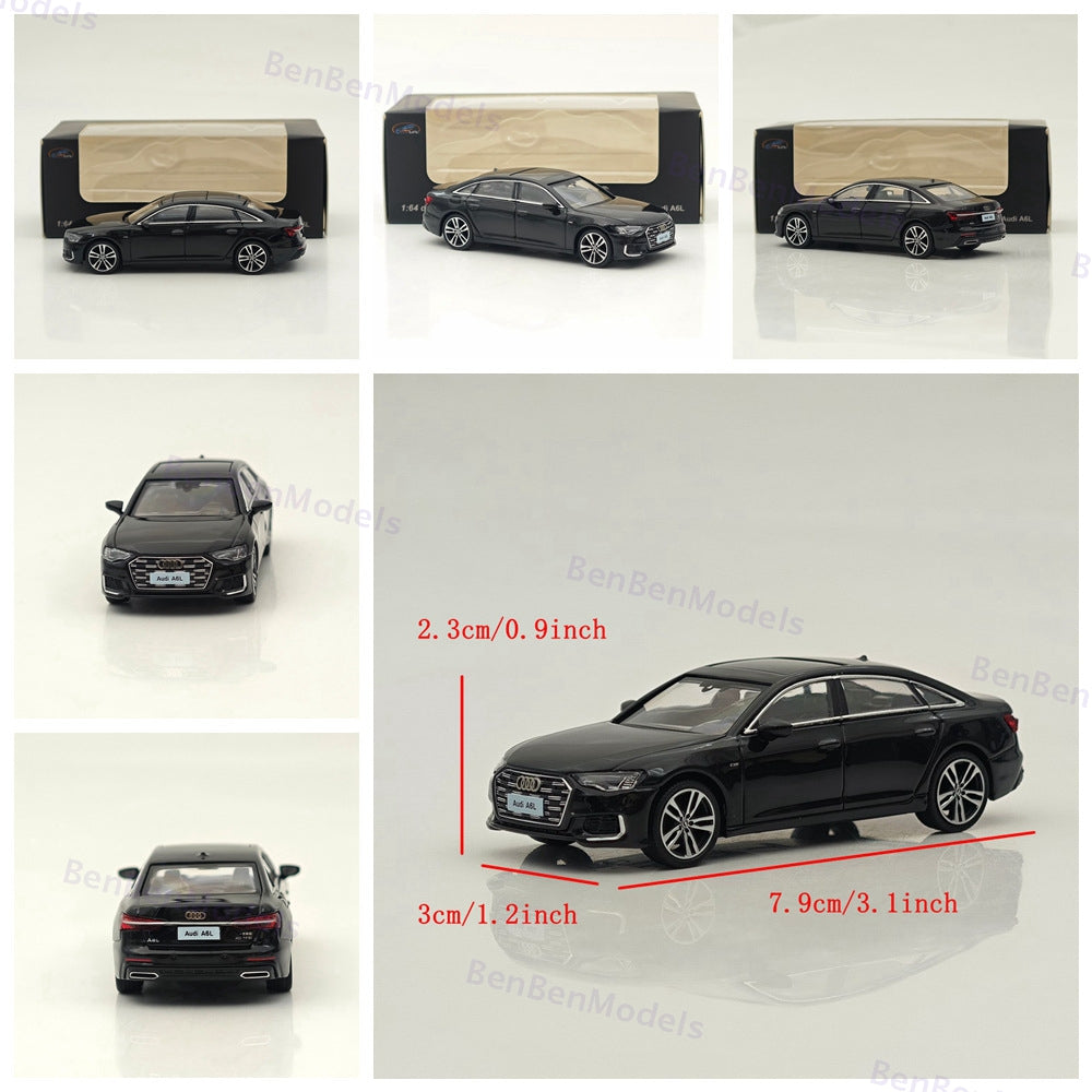 1/64 VAV Audi A6L Diecast Toys Car Models Collection Gifts Silver/Black/White