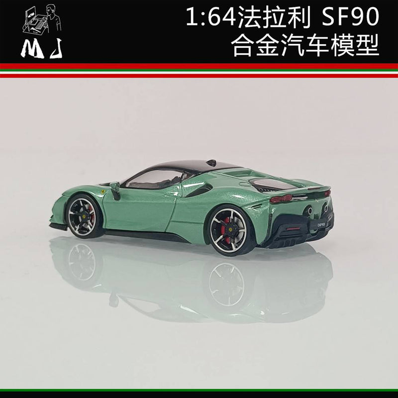 Pre-sale MJ 1:64 Ferrari SF90 Diecast Toys Car Models Miniature Hobby Collection Gifts