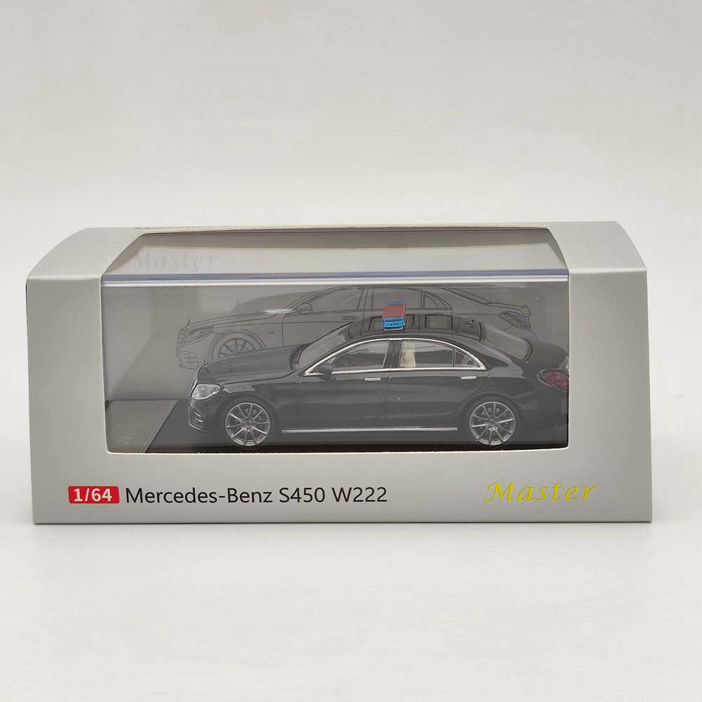 Voiture de police Mercedes-Benz S450 W222 1:64 Master Diecast Toys Modèles Collection Cadeaux 