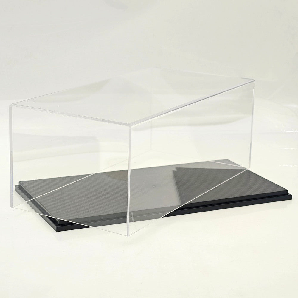1:18 Diecast Model Display Box Acrylic Protector Dustproof Carbon Fiber Base