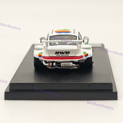 1:64 SW White 911 RWB 993 Apple #89 Racing Sports Model Diecast Metal Car