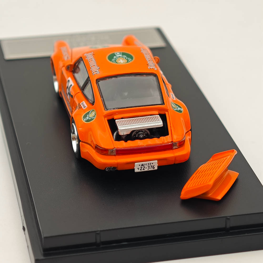 Master 1:64 Porsche 930 911 Turbo Black Bird Gulf Diecast Toys Modèles de voitures Collection Cadeaux Édition limitée 