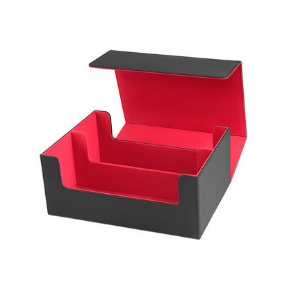 Magnetic PU Dual Compartment Card Storage Box Large Capacity for PTCG CCG OCG TCG 35PT Card Slabs