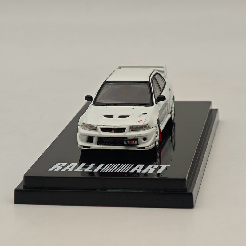 Hobby Japan 1/64 Mitsubishi Lancer RS Evolution VI HJ643033BW White Diecast