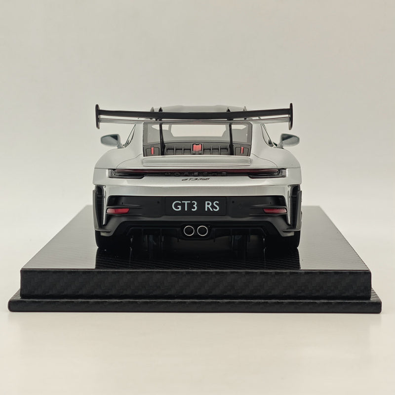 AI MODEL 1/18 Porsche 992 GT3 RS SILVER Resin High-Quality Collection Car Model