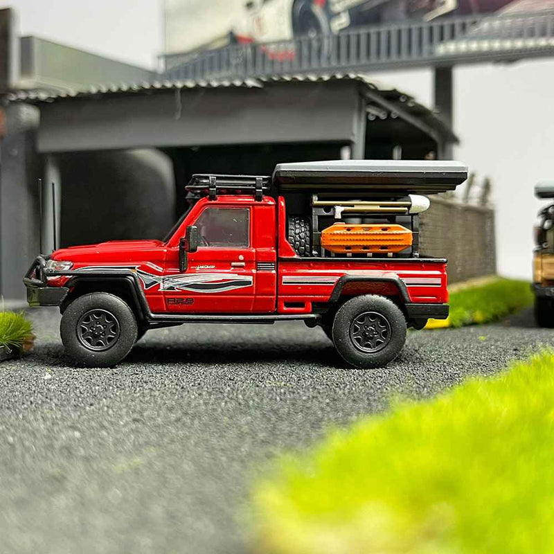 Autobots Models 1/64 TOYOTA LAND CRUISER LC79 Australian Style Modified Time Travel Edition Collection Diecast Toys Car Miniature Hobby Gifts