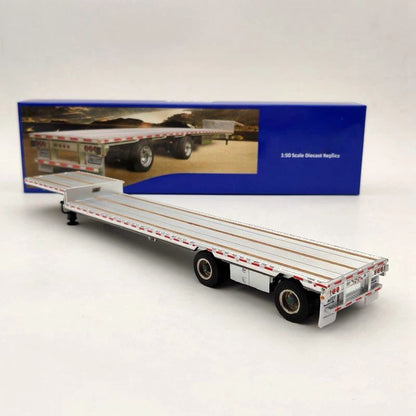 Weiss Brothers 1:50 drop deck Trailer Only WBR027-1700 Diecast Models Truck Aluminum/Black