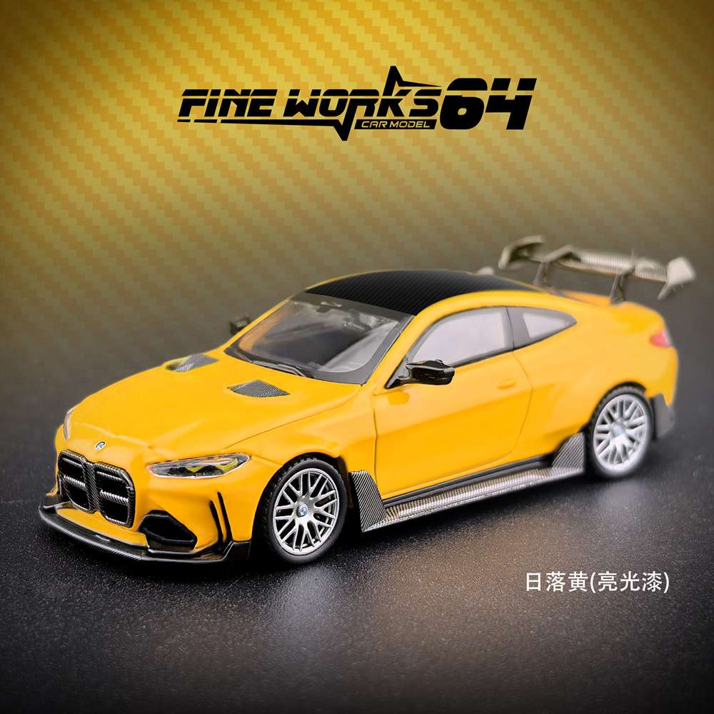 Fine Works 1:64 BMW G82 M4 ADRO BODY KIT Miniature Diecast Toys Car Models Collection Gifts