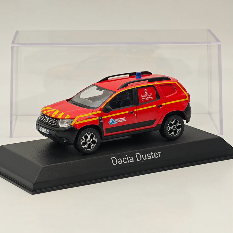 1/43 Norev Dacia Duster 2020 Firefighters Pompiers - VLCdG 62 Diecast Model Red