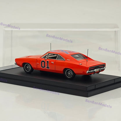 1:64 Mini Forge 1969 Charger General Lee Red Diecast Metal Car Limited