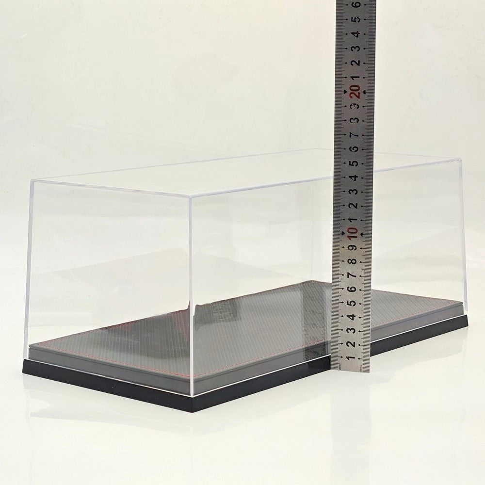 1:18 Acrylic Display Case Carbon Fiber Base Dustproof Collectible Storage Box for GCD VMB Xiaoguang DM Models