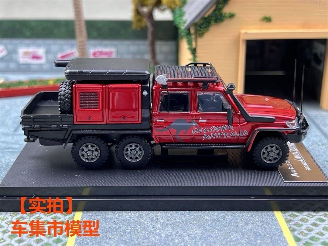 AM 1:64 Toyota Land Cruiser LC79 6X6 Double Cab Pickup Diecast Toys Car Model Gifts