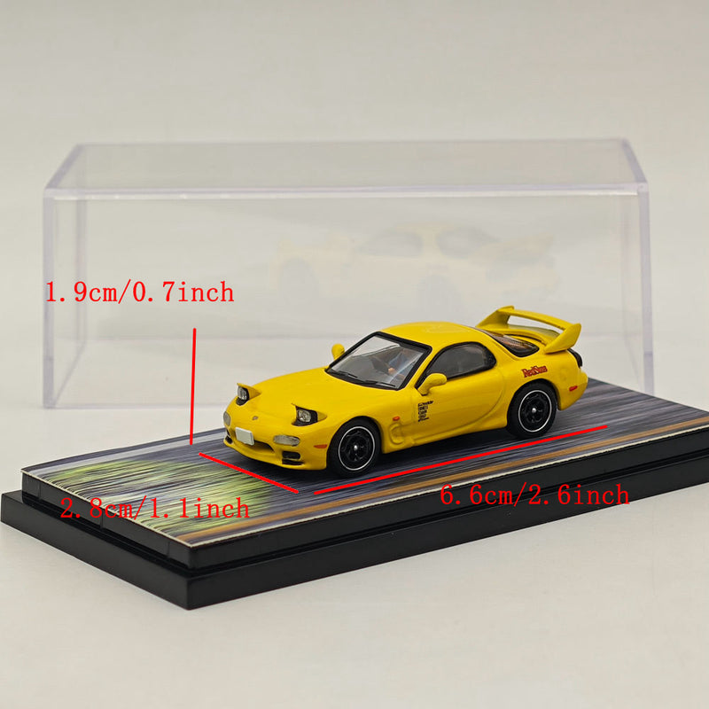 Hobby Japan 1/64 Mazda RX-7 (FD3S) RedSuns Initial D Open Headlights HJ645007DB Diecast Model Collection