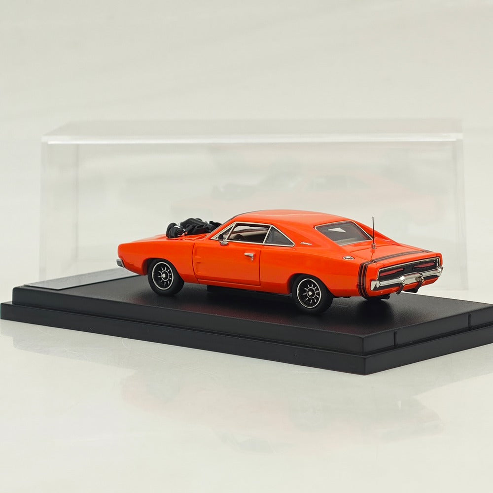 Mini Forge 1:64 1969 Charger Red with 1600 HP Twin-Turbo LS Diecast Motor