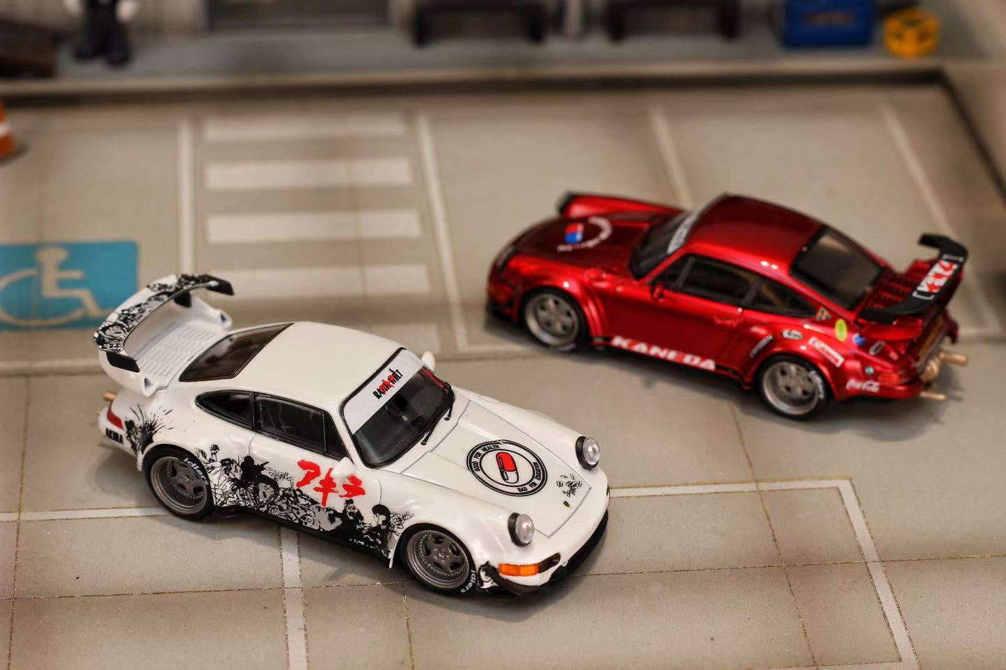 Pre-order SW 1:64 RWB 964 Akira Livery Classic Sports Model Diecast Model Car