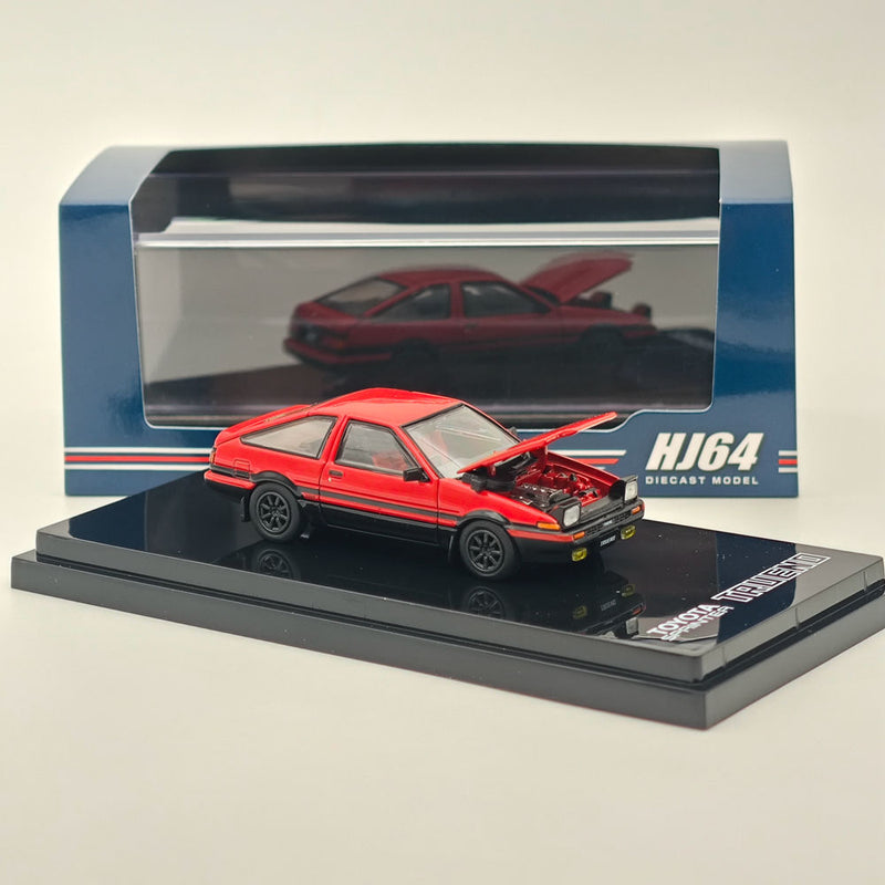 Hobby Japan 1/64 Toyota SPRINTER TRUENO GT APEX (AE86) JDM Style Red HJ641052ARB Diecast Model Car