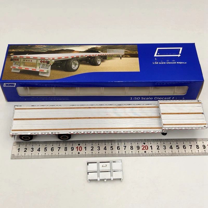 Weiss Brothers 1:50 drop deck Trailer Only WBR027-1701 Diecast Models Truck Aluminum/Silver