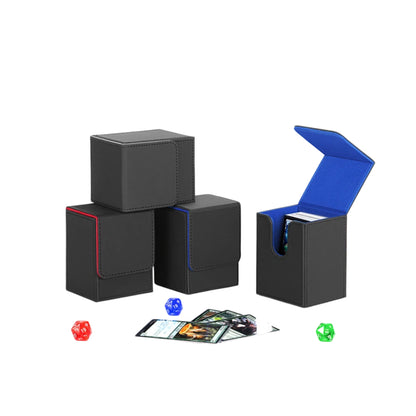 PU Leather Card Deck Box 100+ Cards TCG Storage Case for Trading Card Games