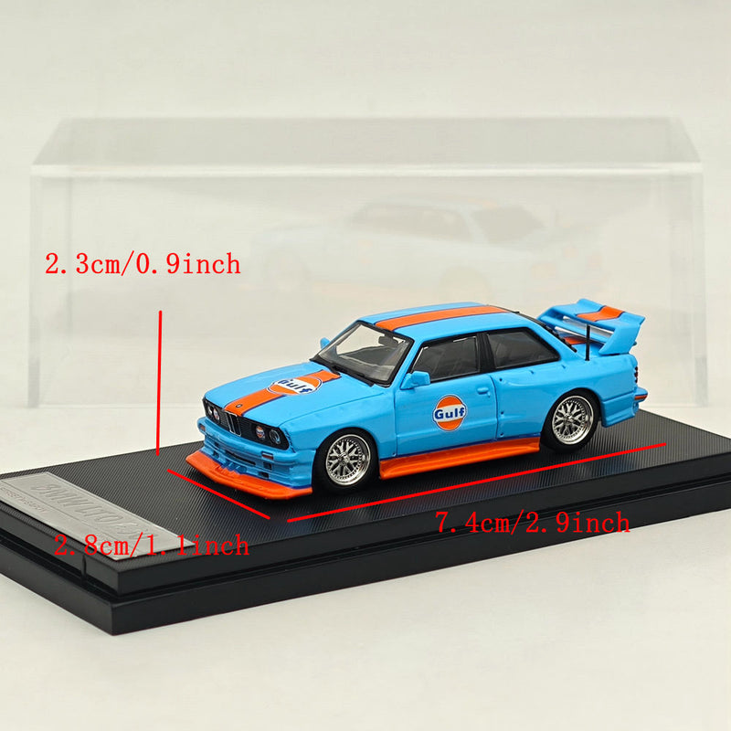 1/64 Street Weapon SW BMW LTO E30 M3 Gulf Blue Diecast Model Car Collection