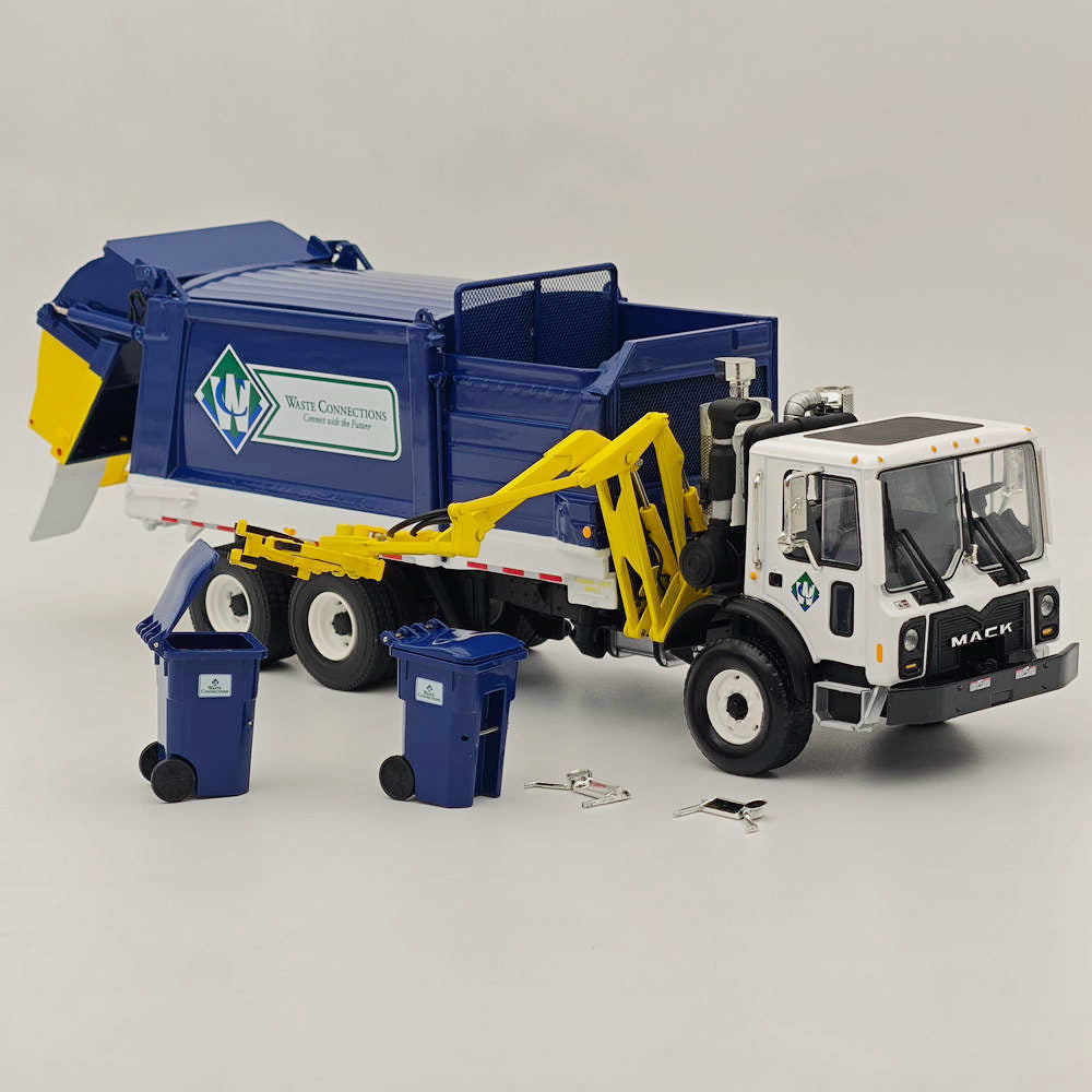 First Gear 1:34 Mack TerraPro Side Load Refuse Truck Blue 10-4167 Diecast Truck