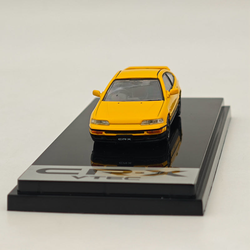 1/64 Hobby Japan Honda CR-X SiR (EF8) J.D.M. Style Yellow HJ643005Y Diecast