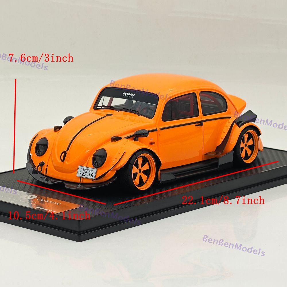 1/18 Volkswagen VW Beetle RWB Robert Design Orange Resin Model Car Limited