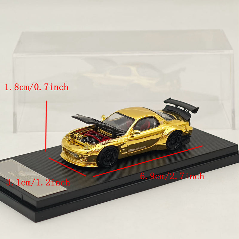 Master 1:64 Mazda RX-7/RX7 FD3S Hood and Headlights Can Open Diecast Models Toys Car Collection Gifts