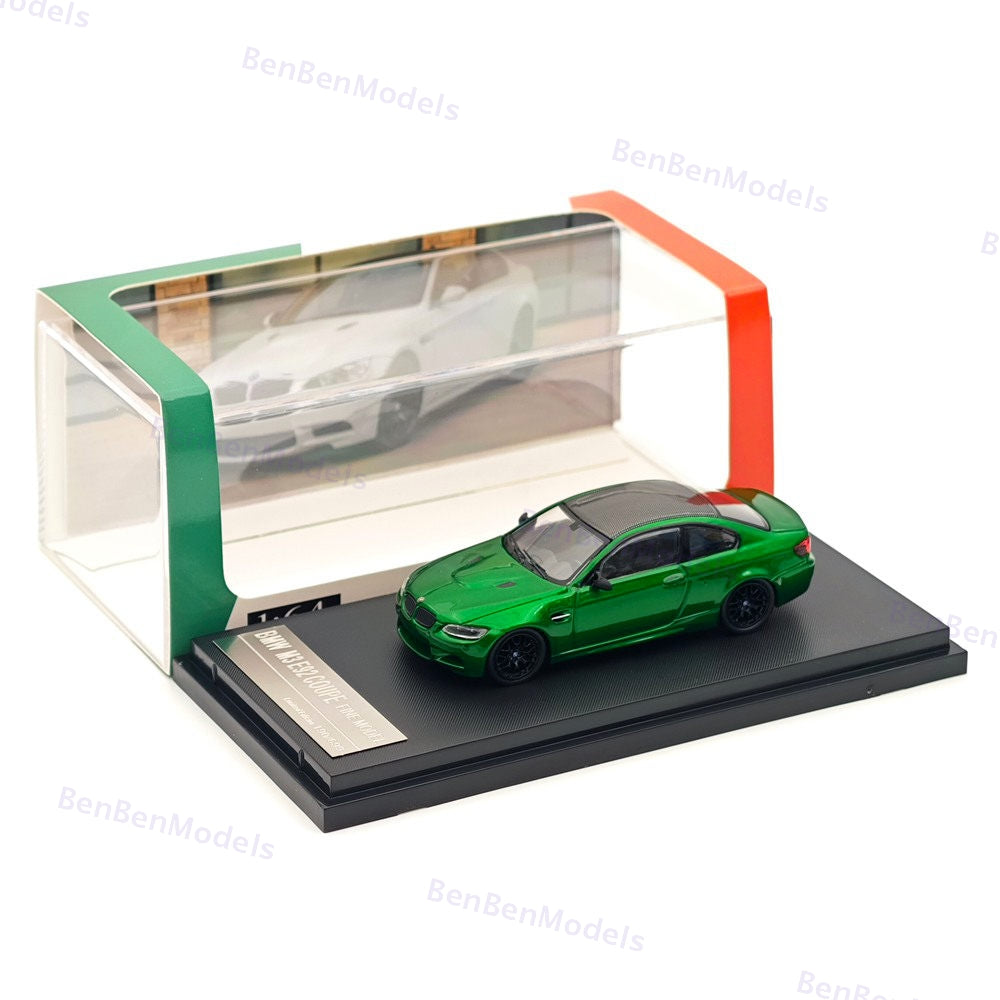 Fine model 1/64 BMW M3 E92 COUPE Diecast Model Car Limited Collection Green