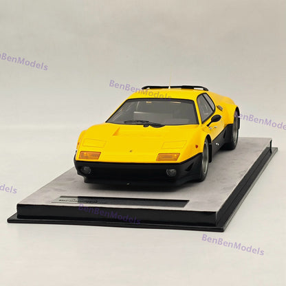 1/18 Tecnomodel Ferrari 512BB Clienti Corsa Press 1978 Yellow Resin Model Car