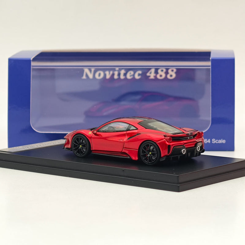 1:64 Ichilan Ferrari Novitec 488 Pista Red Super Racing Sports Model Diecast