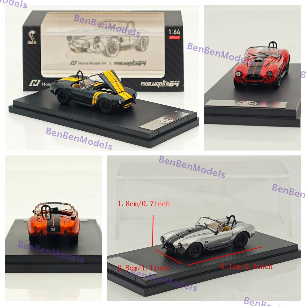 1/64 Fine Works SHELBY COBRA 427S/C Hone Model 64x Open Top Edition Diecast