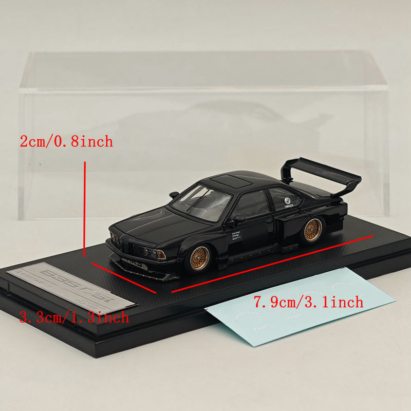 1:64 SW E24 635 CSI Sharknose Black Diecast Models Car Limited 499 Collection