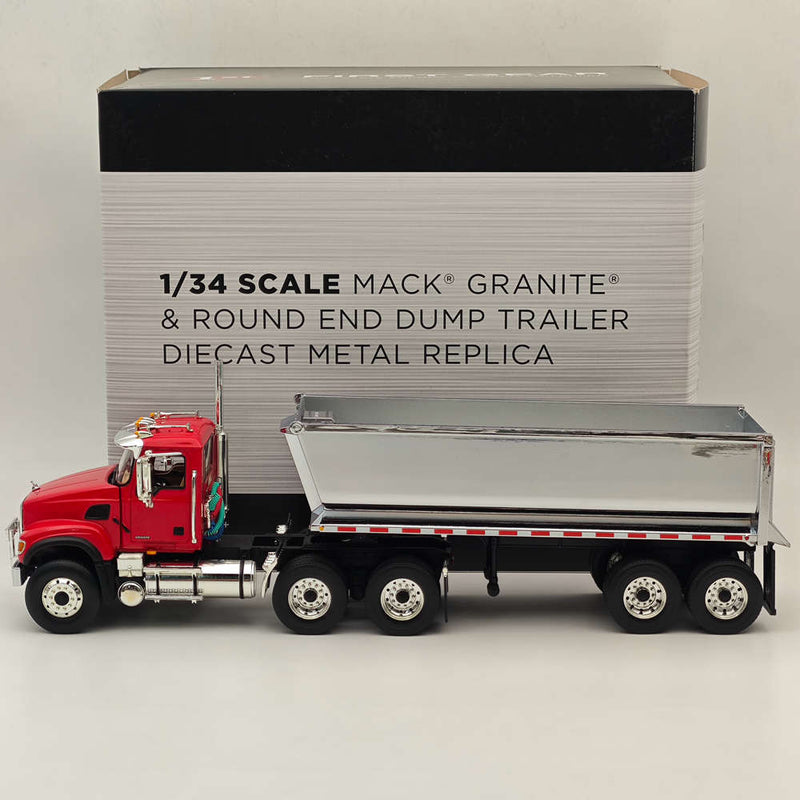 FIRST GEAR 1/34 MACK GRANITE & ROUND END DUMP TRAILER 10-4181 DIECAST Model Truck Collection