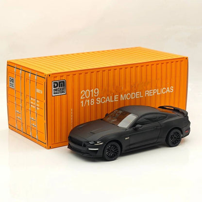 DM 1/18 2019 GT Matte Black LHD with Widebodykit Pack Diecast Model Car Miniature