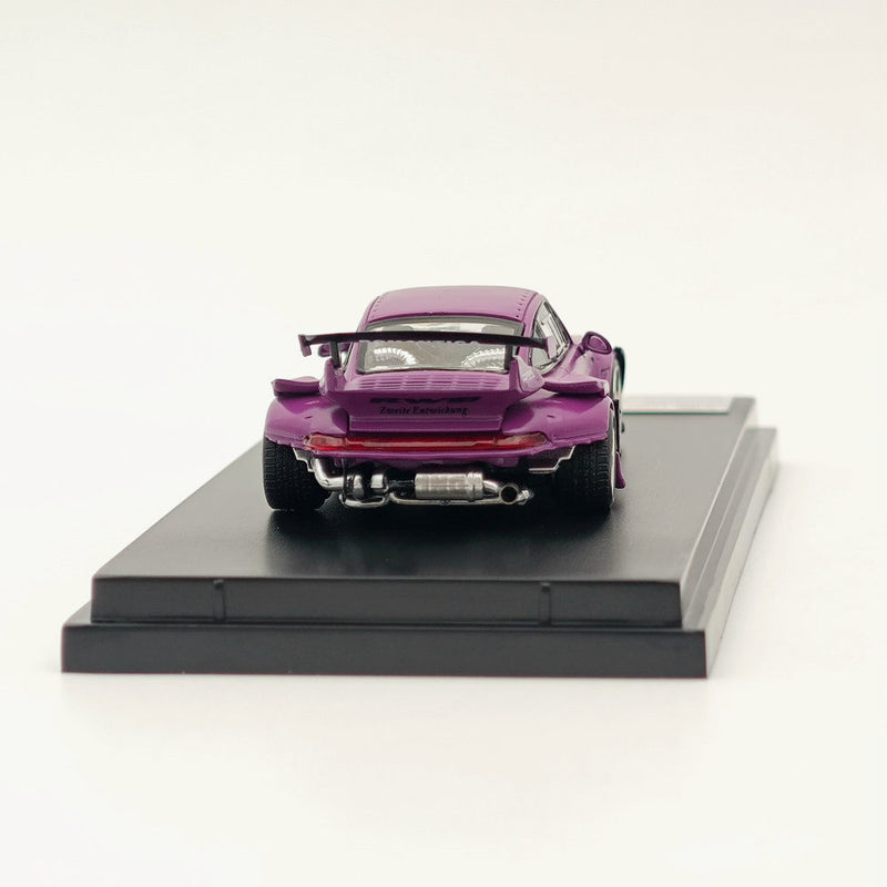 Street WARRIOR SW 1/64 Porsche RWB 993 Rotana Diecast Models Car Purple