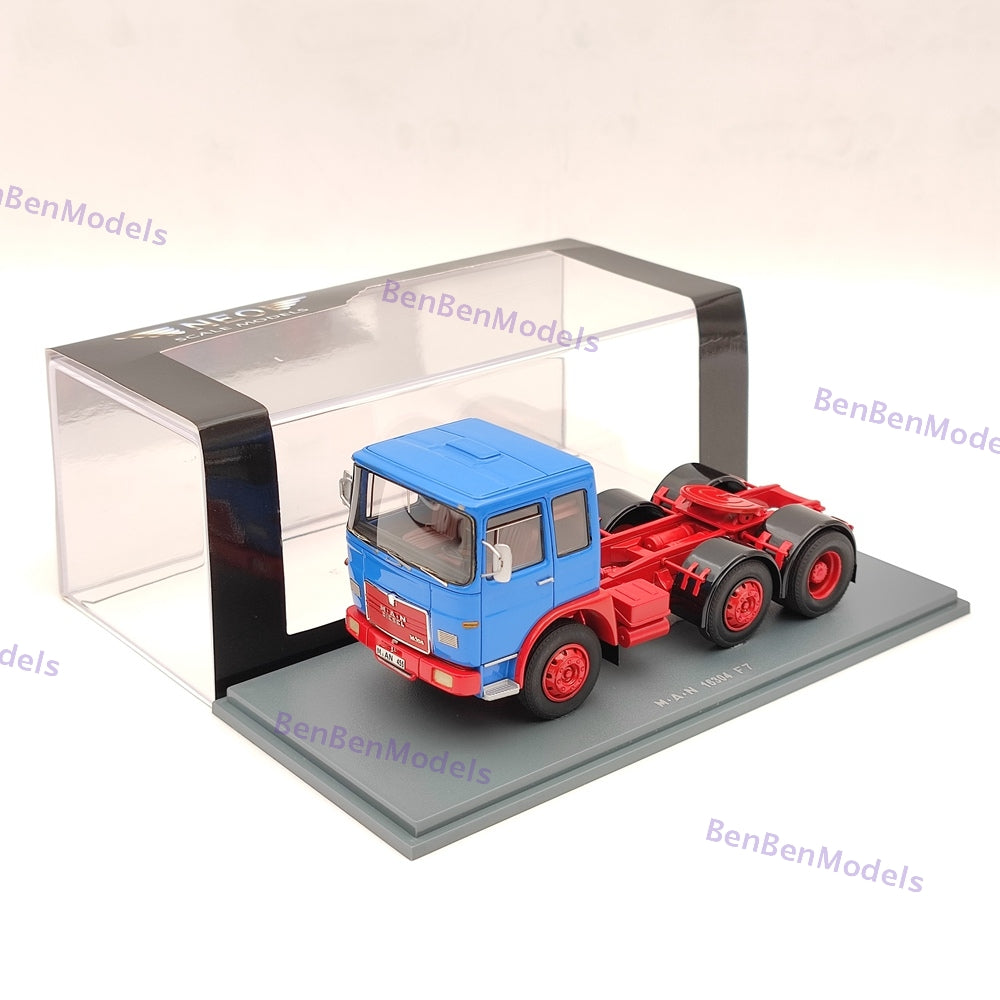 NEO 1/43 MAN 16304 F7 1968 Tractor Truck Blue Resin Model Car Limited Collection