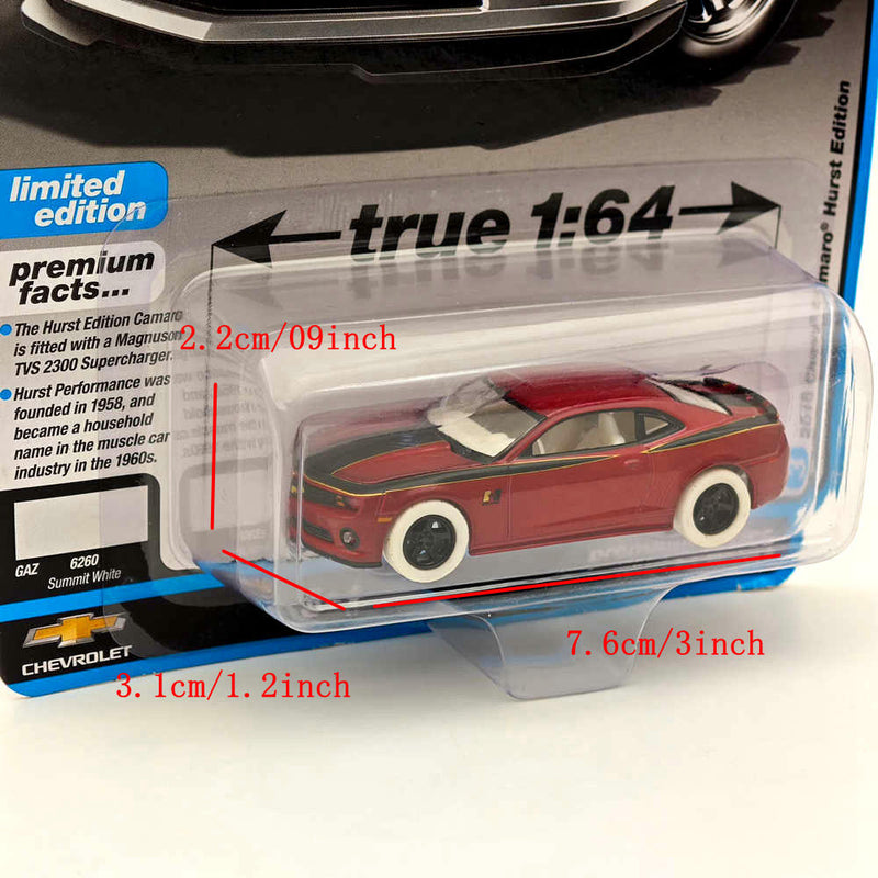 CHASE Auto World 1/64 2010 Chevy Camaro Hurst Edition Red Diecast Models Car