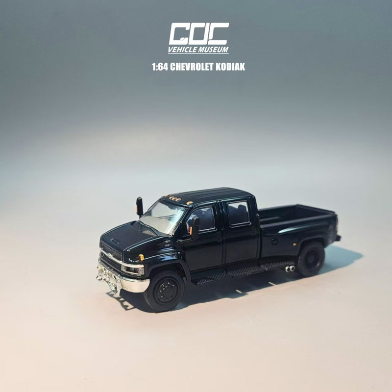 Pre-sale 1/64 GOC Chevrolet Kodiac & GMC Topkick C4500 Pickup Diecast Black