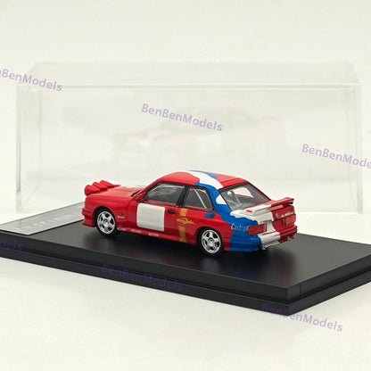 1:64 DCM Red Rally BMW M3 E30 Coupe Widebody Sports Diecast Model Car Limited