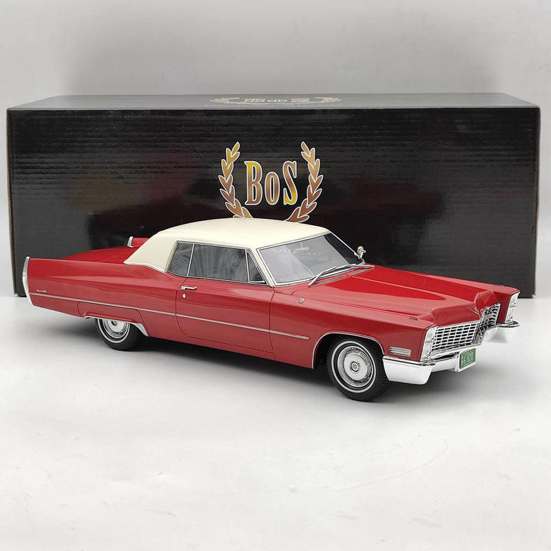 BOS 1:18 1967 Cadillac DeVille Red BOS240 Resin Models Car Limited Collection