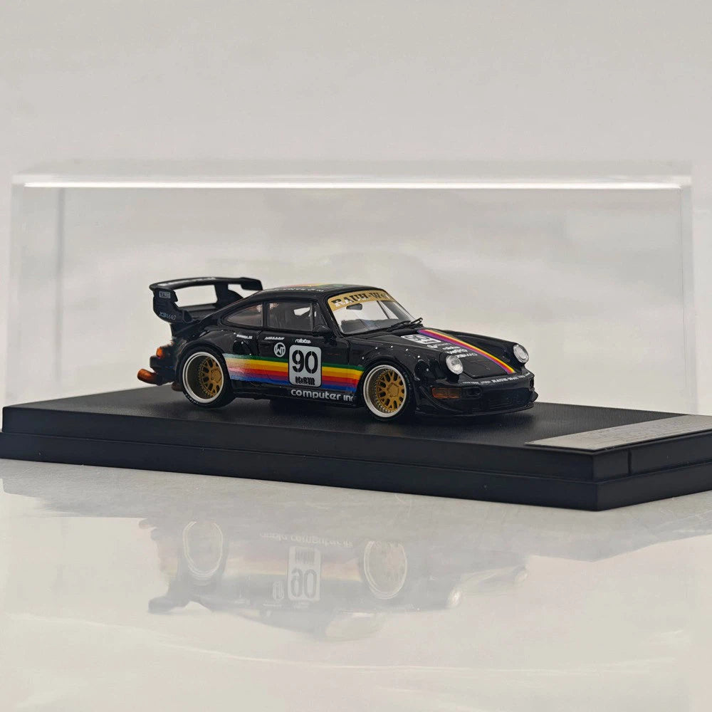 SW 1:64 911 993 Apple #90 #89 Racing Sports Model Alloy Model Car