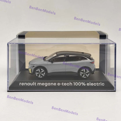 1/43 Norev Renault Megane E-Tech 100% Electric Diecast Toys Car Models Grey
