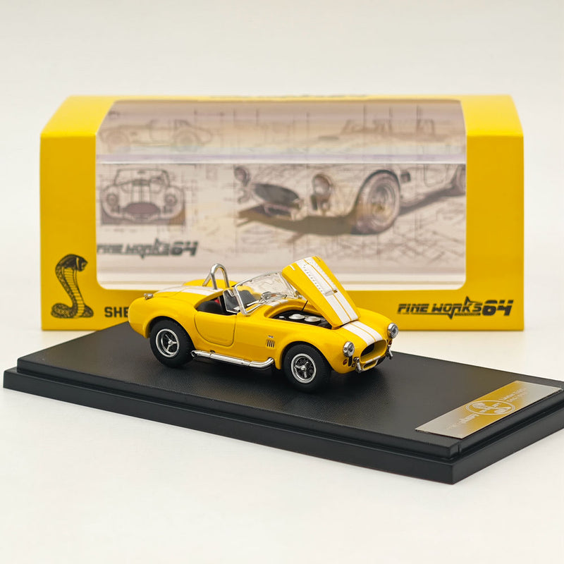 1/64 Fine Works Ford SHELBY COBRA 427S/C Yellow Limit 999pcs Diecast Models Car