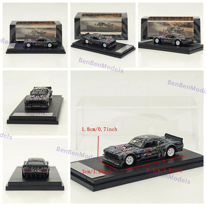 1:64 SW Ford Mustang 1965 Hoonicorn RTR V3 HORZON / KamaZ trailer Car Diecast