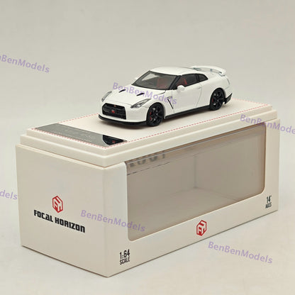 1/64 FH Skyline GTR R35 Racing Sports White Diecast Model Car Limited