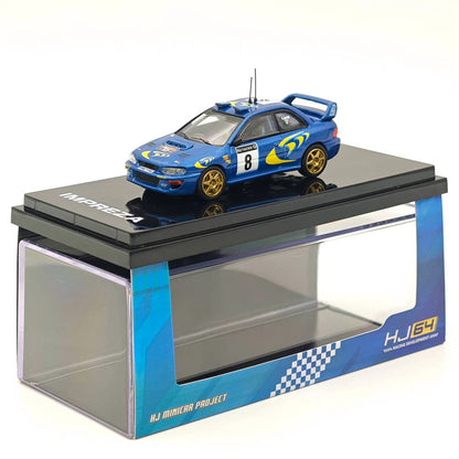 Hobby Japan 1:64 IMPREZA WRC 1997 #8 RAC RALLY Blue Diecast Model HJR642041F