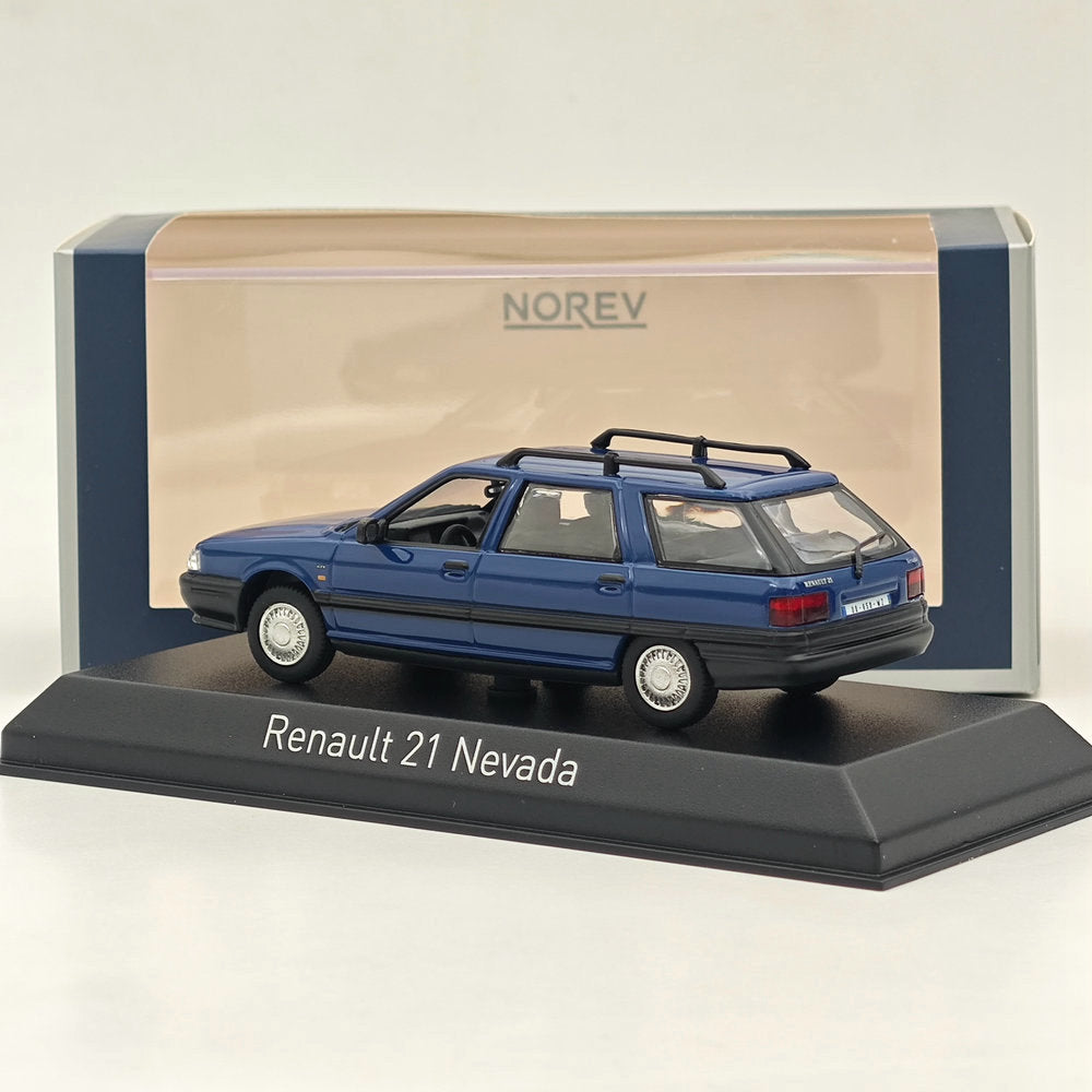 Modèle réduit de voiture moulé sous pression Norev Renault 21 Nevada 2018, collection limitée, bleu, 1/43