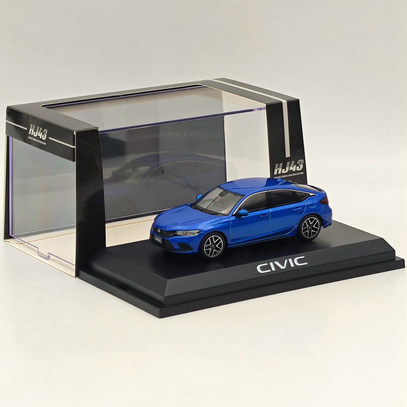 Hobby Japan 1/43 Honda CIVIC (FL1) LX Premium Crystal Blue Metallic HJ432003BL Diecast Model Car Limited Collection