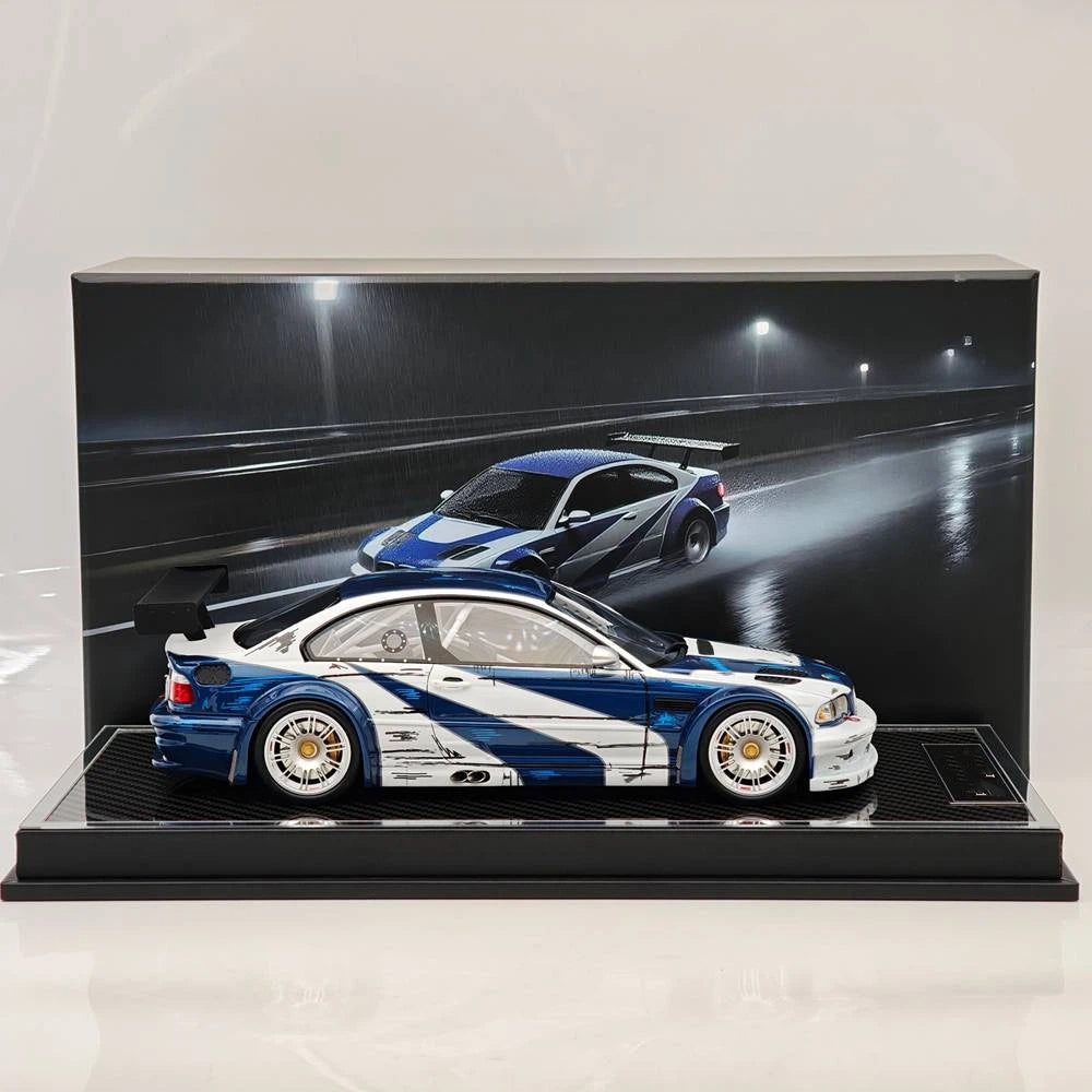 Prévente SW 1:18 M3 GTR E46 Need For Speed Édition Limitée Maquette de Voiture en Résine Cadeaux de Collection